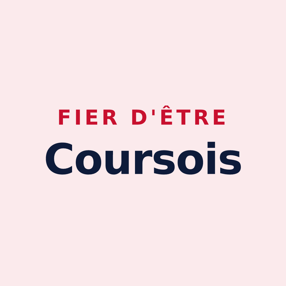 Magnet « Fier d'être Coursois » — design pour Cours