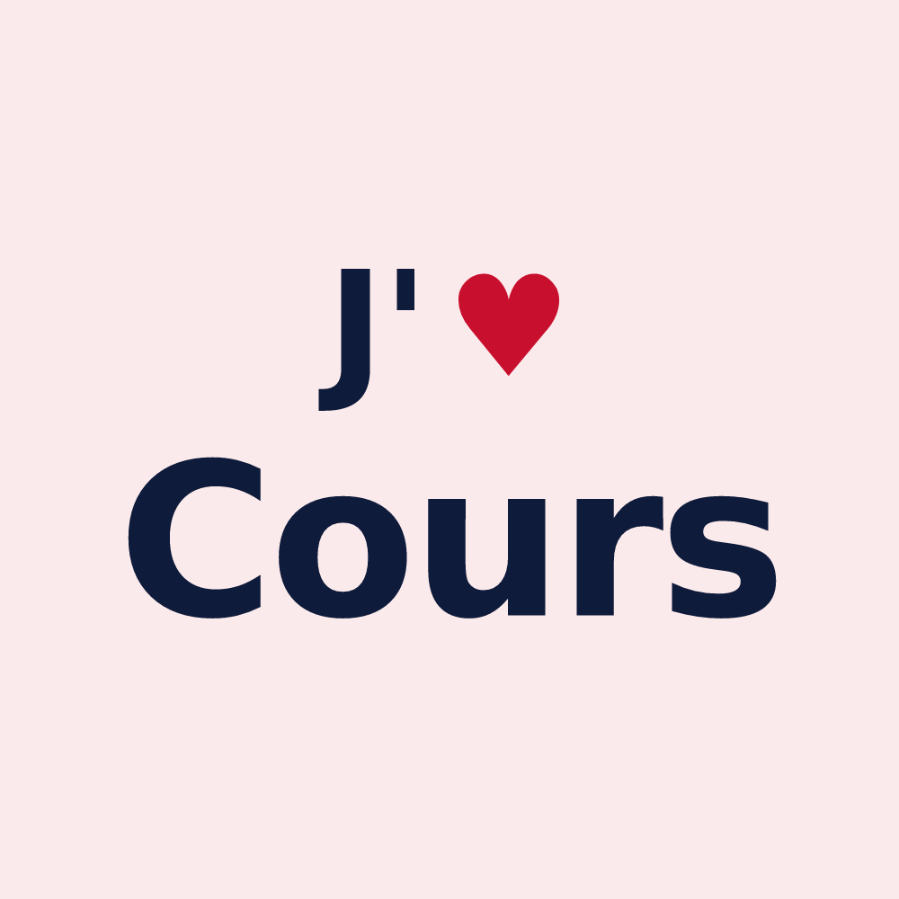 Magnet personnalisé Cours — design « J'aime Cours » imprimé sur le magnet