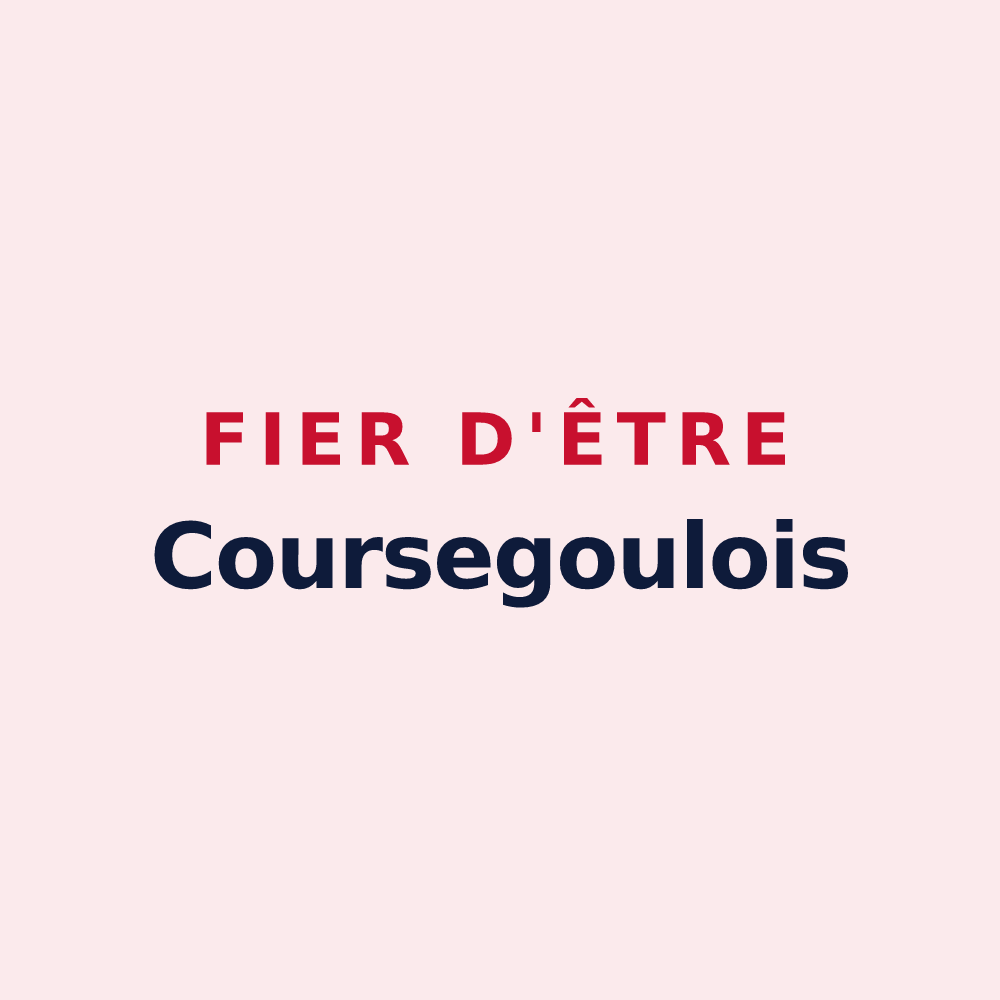 Magnet « Fier d'être Coursegoulois » — design pour Coursegoules