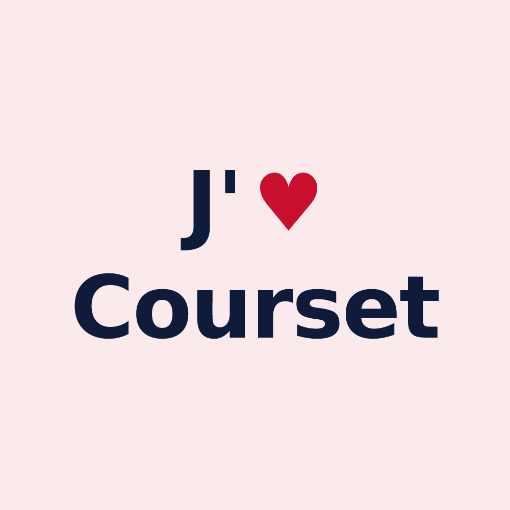 Magnet personnalisé Courset — design J'aime Courset