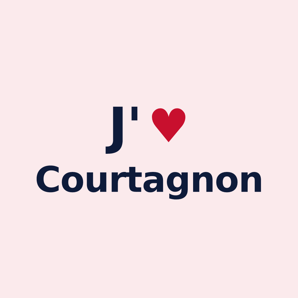 Magnet personnalisé Courtagnon — design J'aime Courtagnon