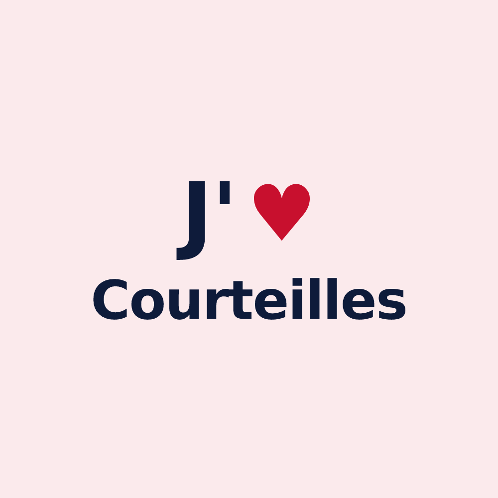 Magnet personnalisé Courteilles — design J'aime Courteilles