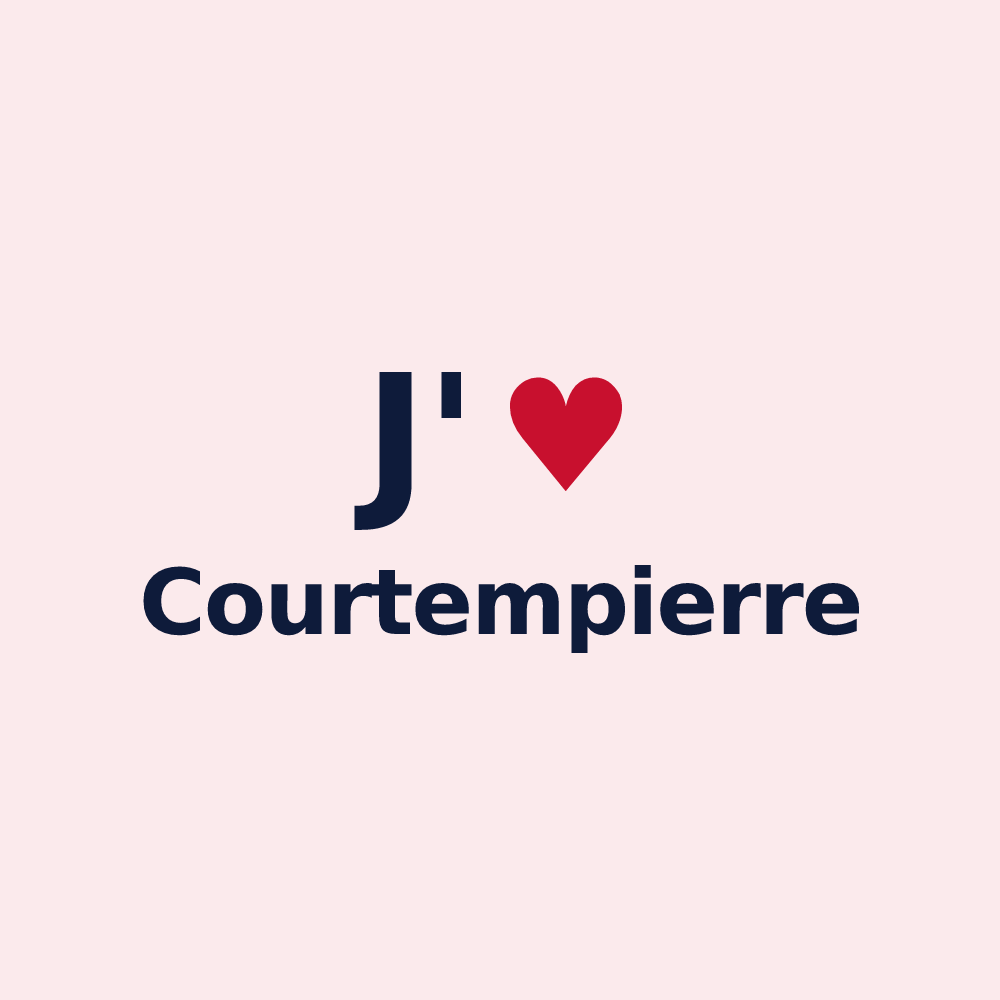 Magnet personnalisé Courtempierre — design J'aime Courtempierre