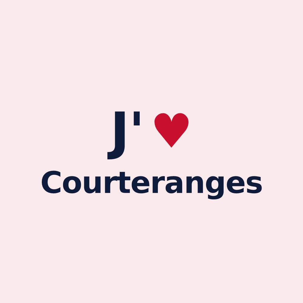 Magnet personnalisé Courteranges — design J'aime Courteranges