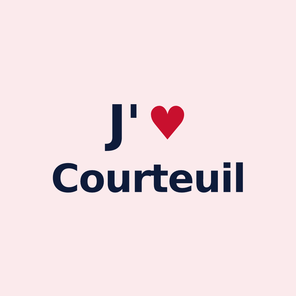 Magnet personnalisé Courteuil — design J'aime Courteuil