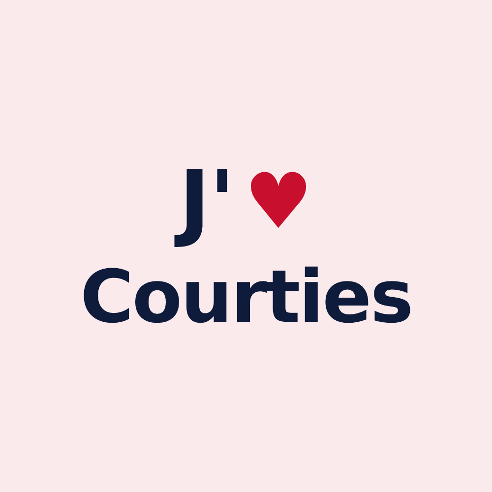 Magnet personnalisé Courties — design J'aime Courties