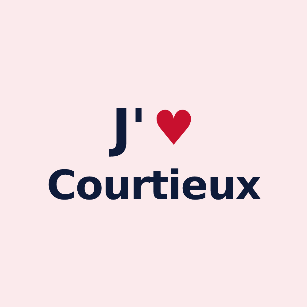 Magnet personnalisé Courtieux — design J'aime Courtieux