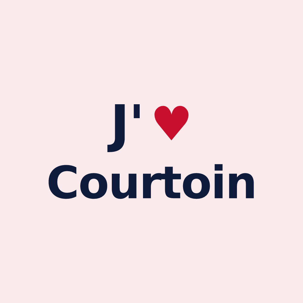 Magnet personnalisé Courtoin — design J'aime Courtoin