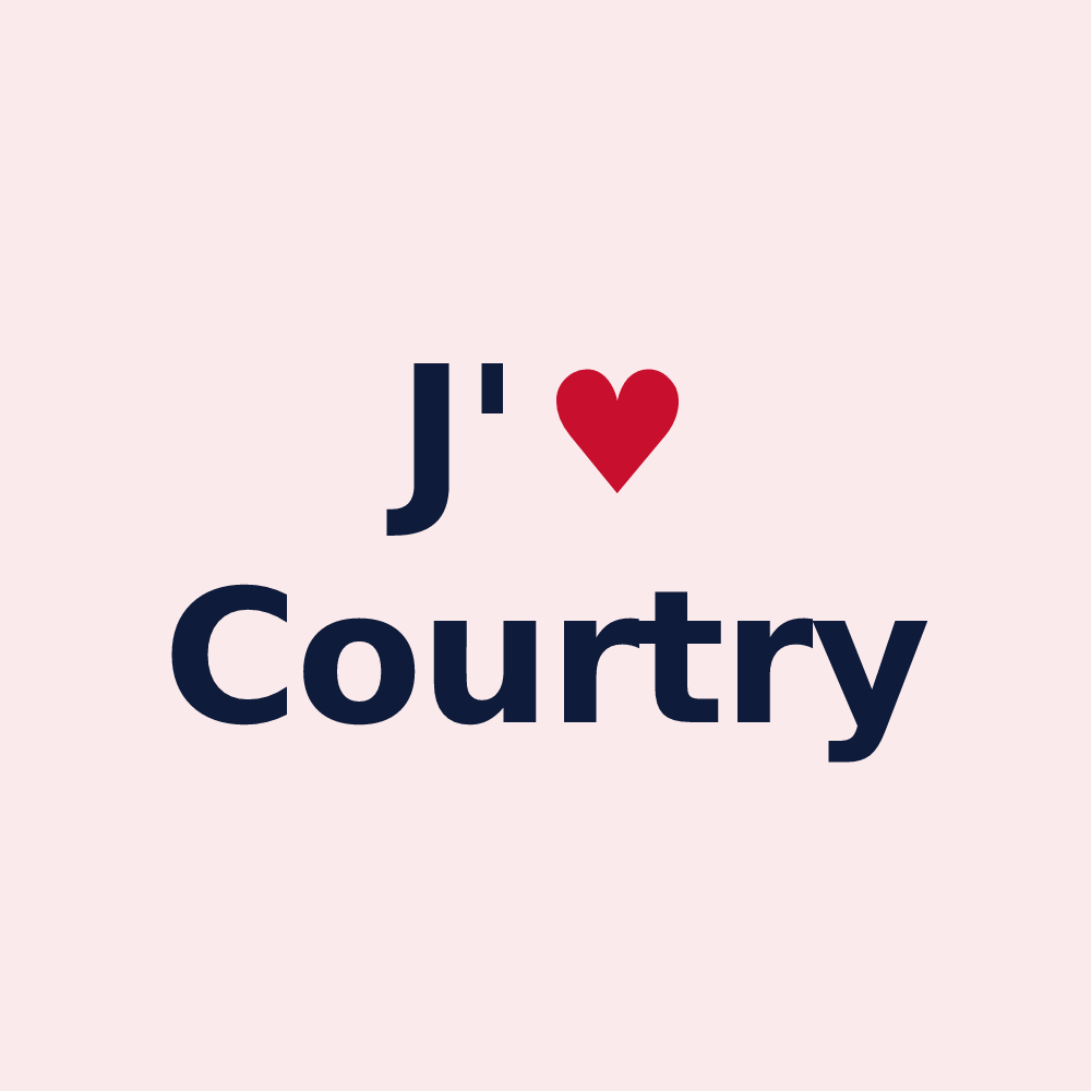 Magnet personnalisé Courtry — design J'aime Courtry