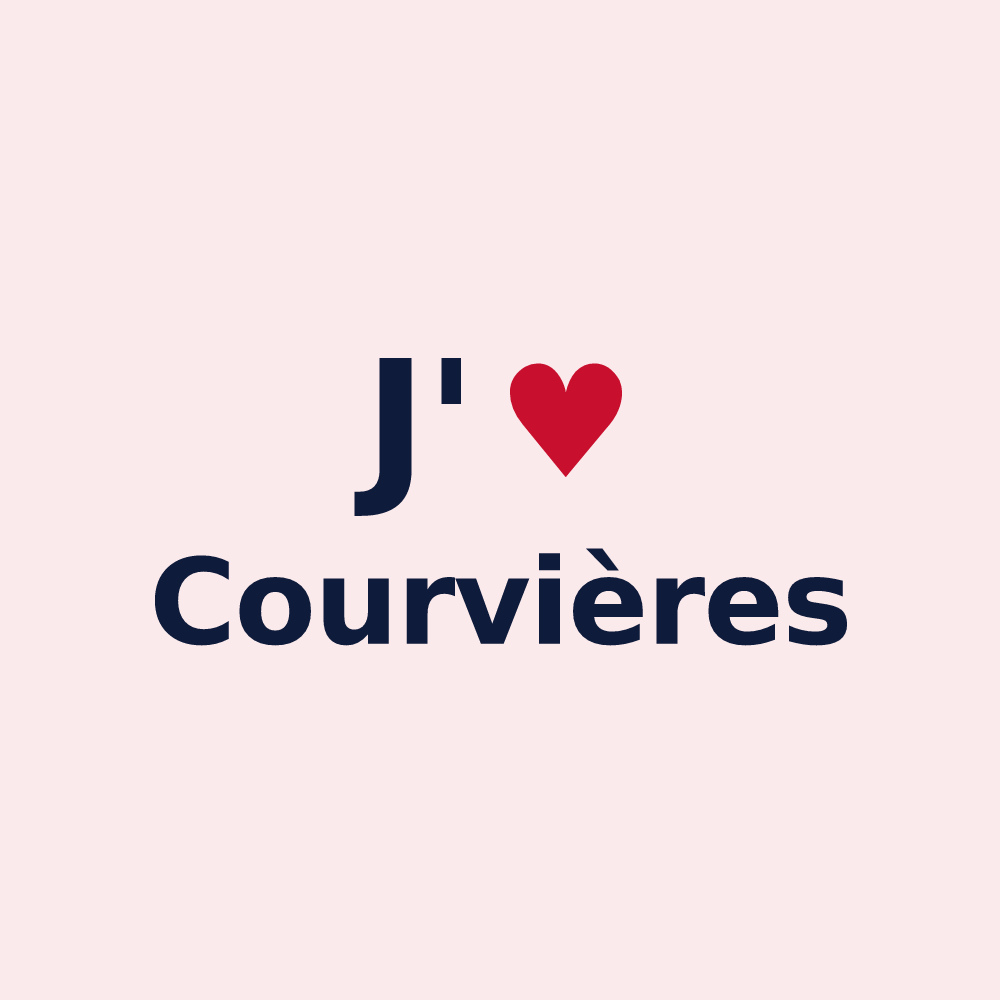Magnet personnalisé Courvières — design J'aime Courvières