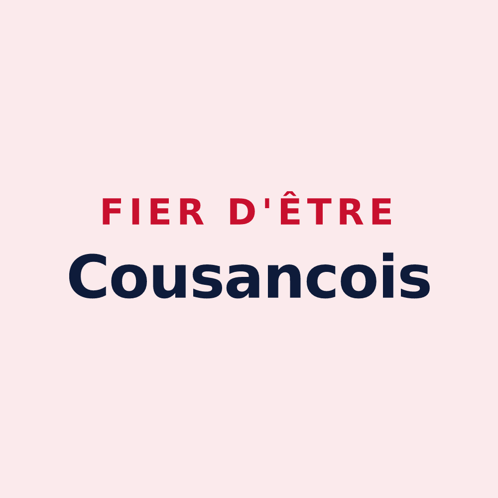 Magnet « Fier d'être Cousancois » — design pour Cousances-les-Forges