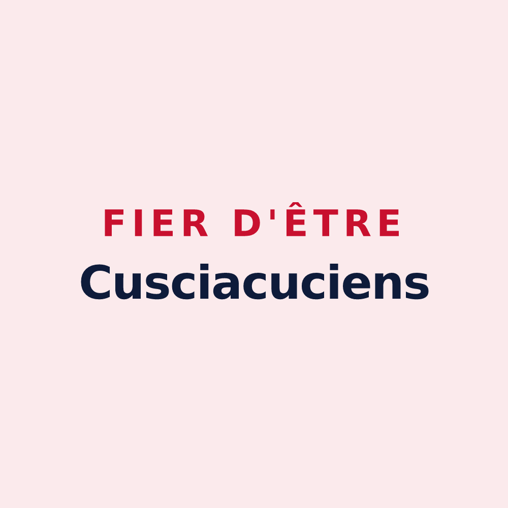 Magnet « Fier d'être Cusciacuciens » — design pour Coussay