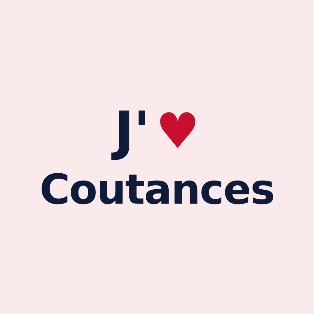 Magnet personnalisé Coutances — design J'aime Coutances
