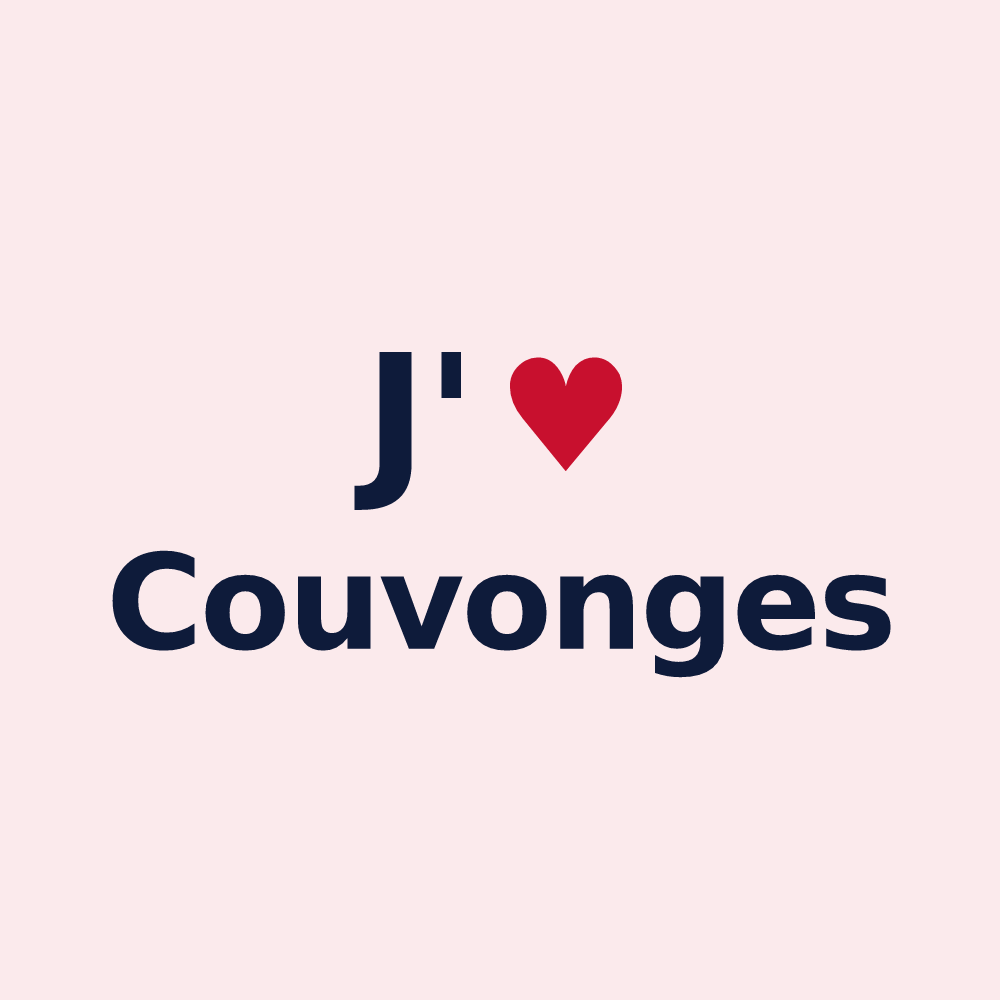 Magnet personnalisé Couvonges — design J'aime Couvonges