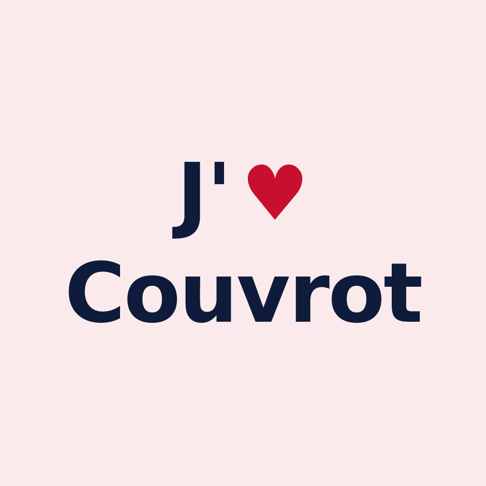 Magnet personnalisé Couvrot — design J'aime Couvrot