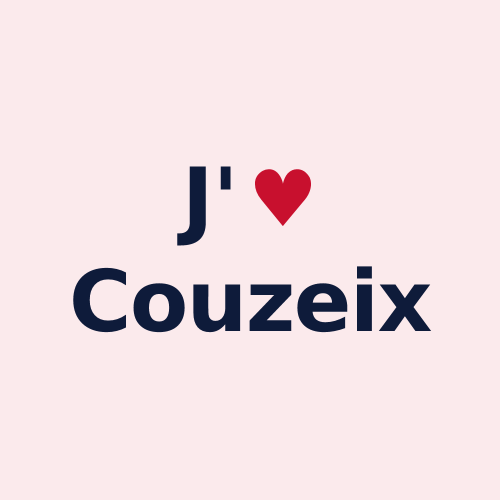 Magnet personnalisé Couzeix — design J'aime Couzeix
