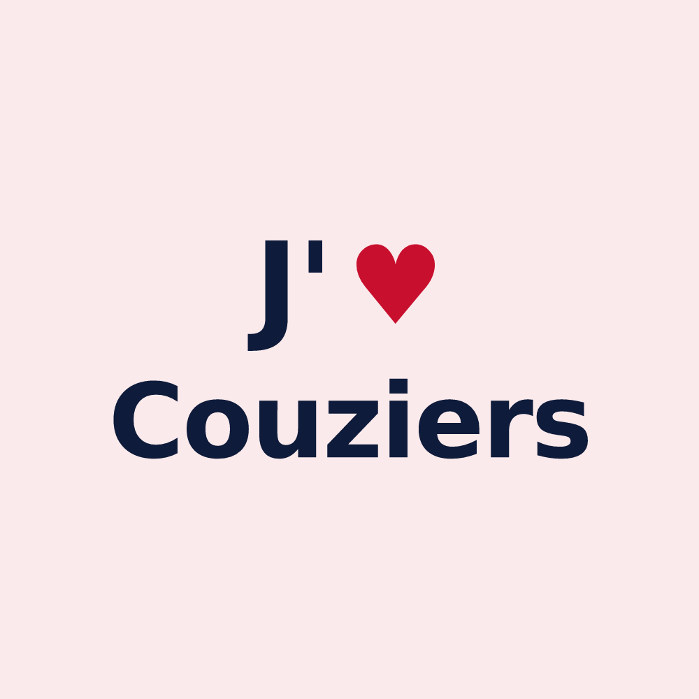 Magnet personnalisé Couziers — design J'aime Couziers