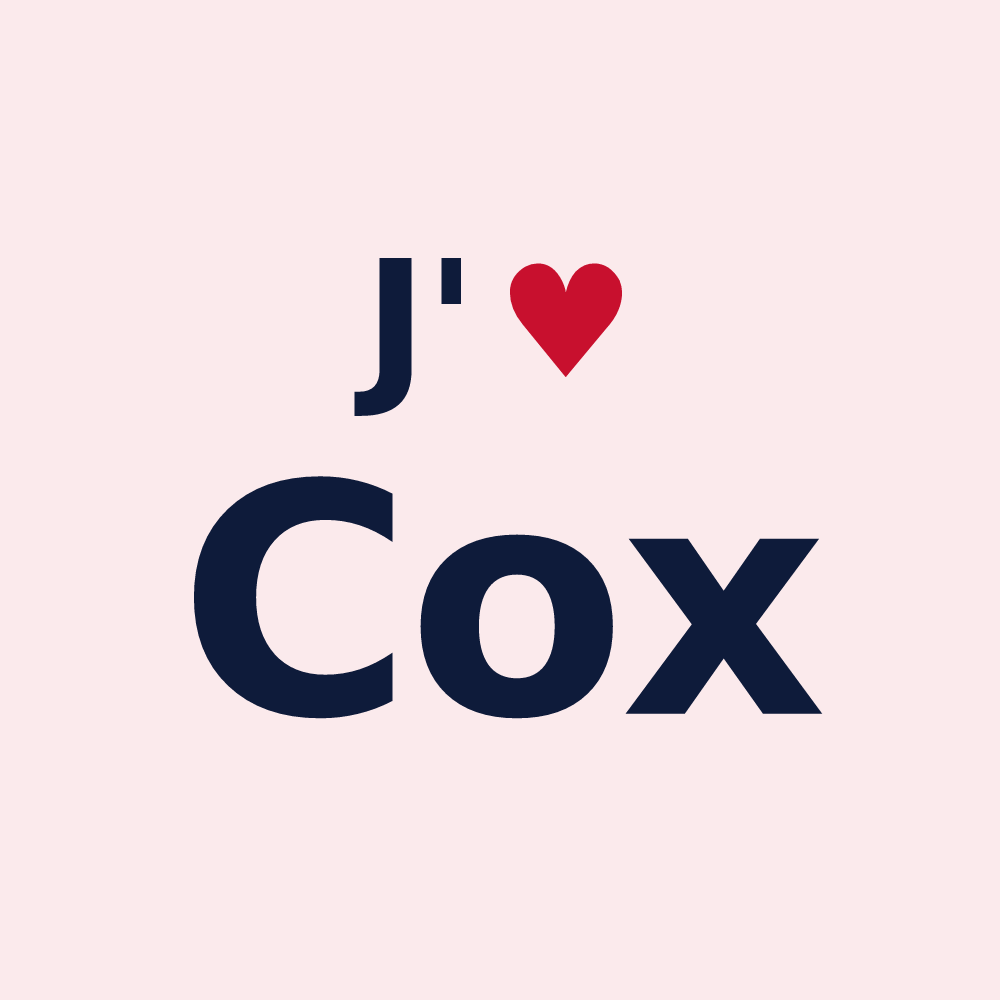 Magnet personnalisé Cox — design J'aime Cox