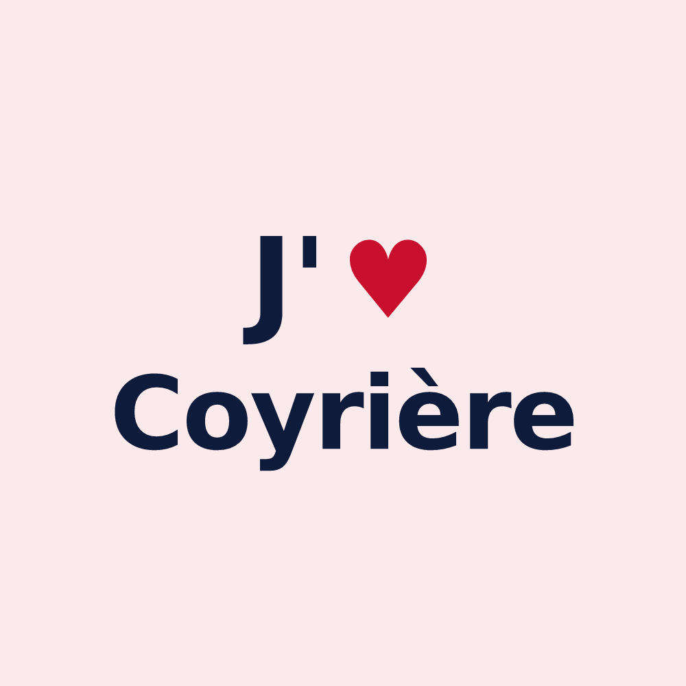 Magnet personnalisé Coyrière — design J'aime Coyrière
