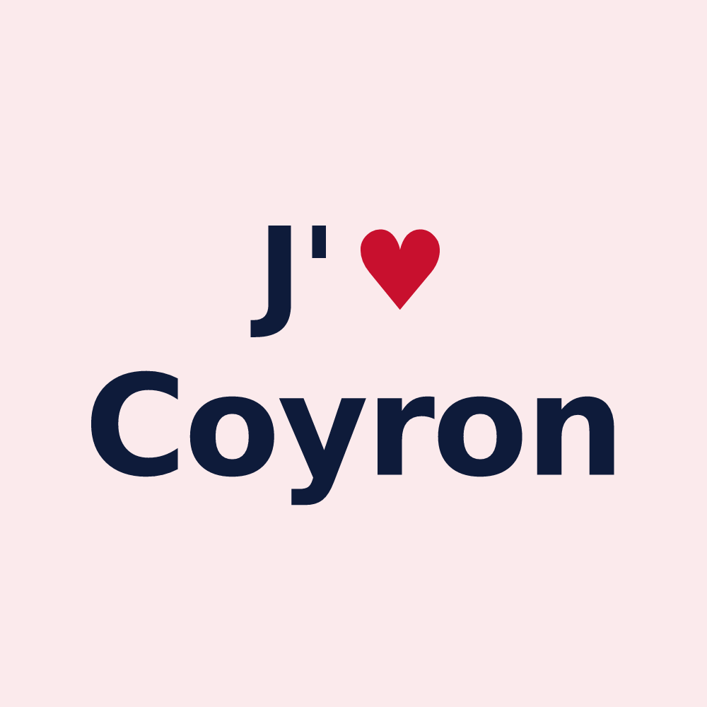 Magnet personnalisé Coyron — design J'aime Coyron