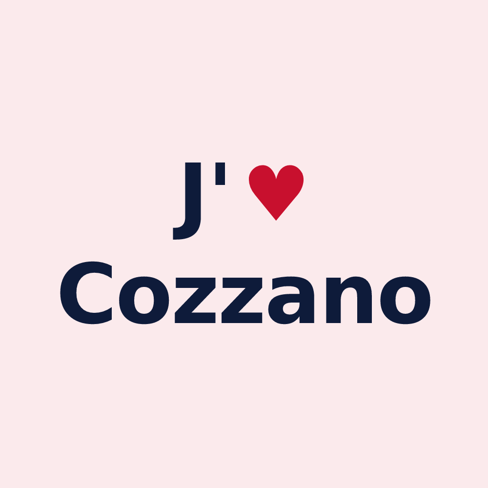 Magnet personnalisé Cozzano — design J'aime Cozzano