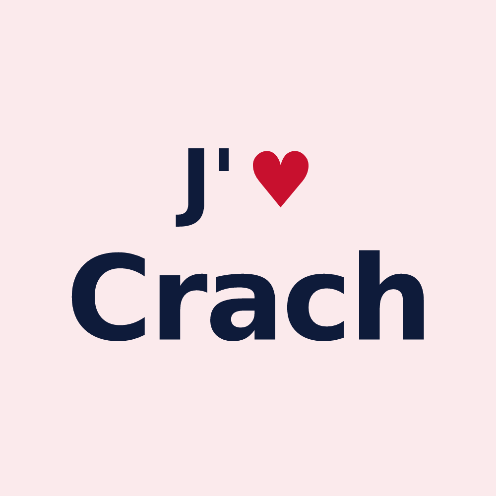 Magnet personnalisé Crach — design J'aime Crach