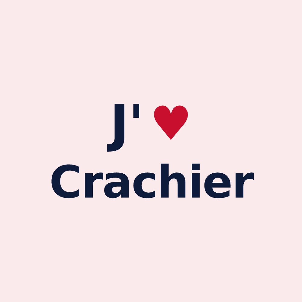 Magnet personnalisé Crachier — design J'aime Crachier