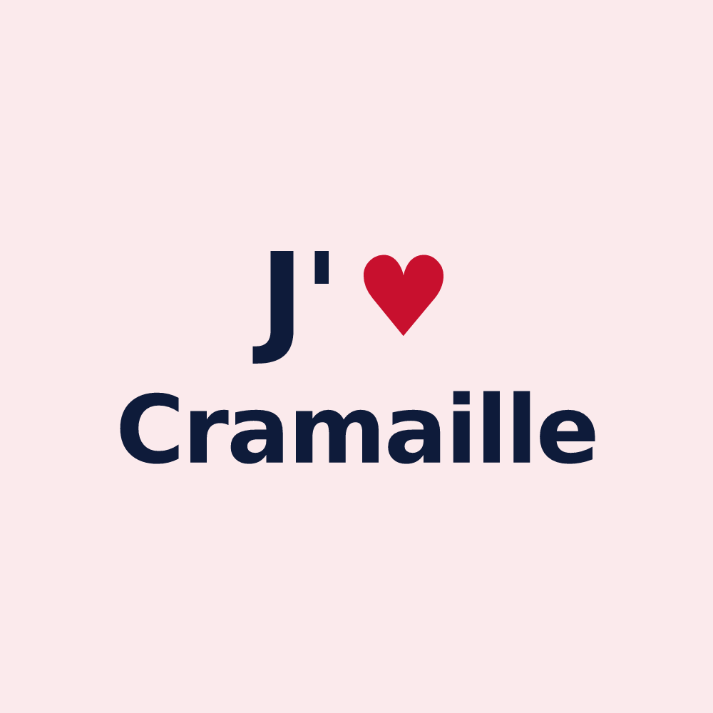Magnet personnalisé Cramaille — design J'aime Cramaille