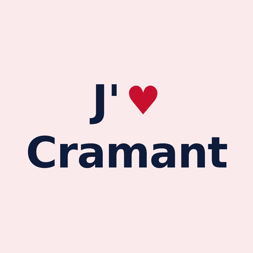 Magnet personnalisé Cramant — design J'aime Cramant