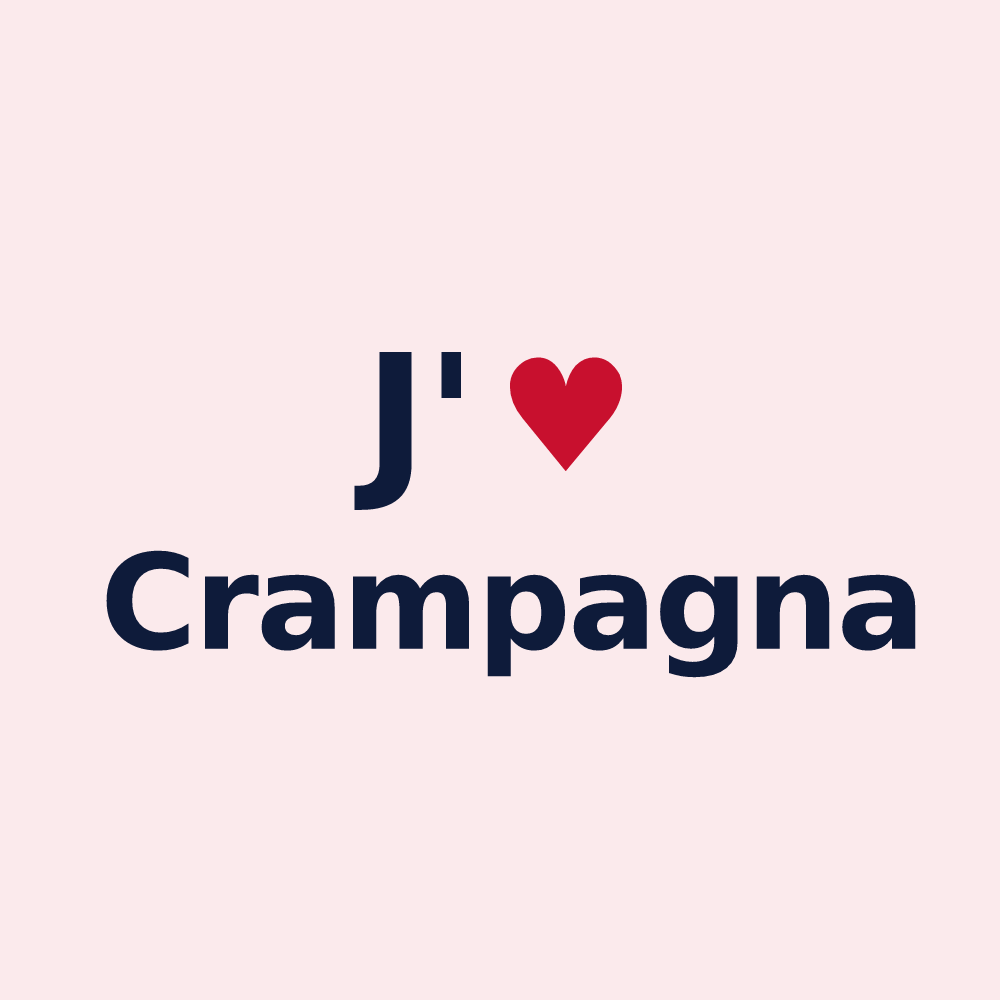 Magnet personnalisé Crampagna — design J'aime Crampagna