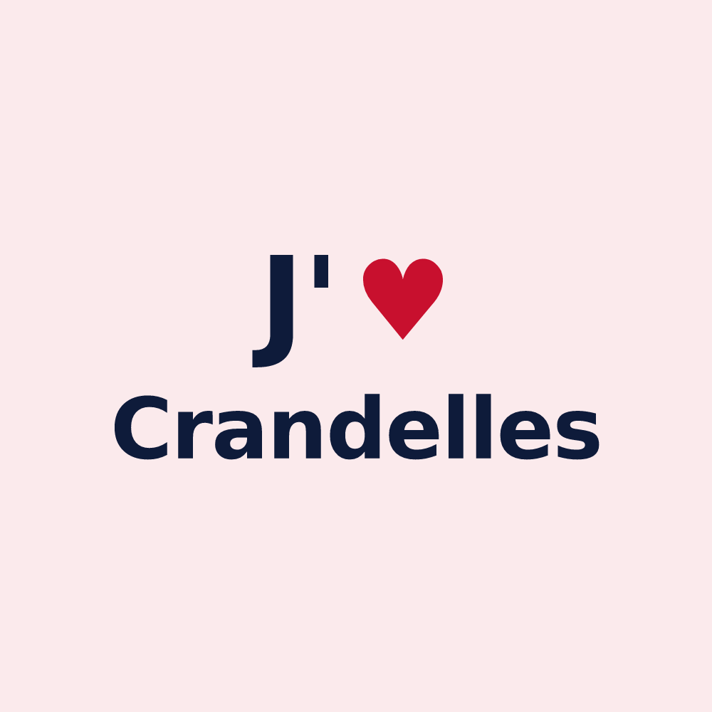 Magnet personnalisé Crandelles — design J'aime Crandelles