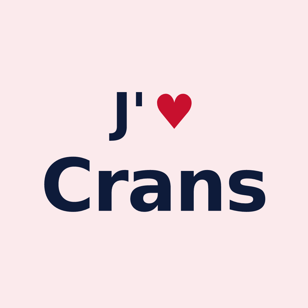Magnet personnalisé Crans — design J'aime Crans