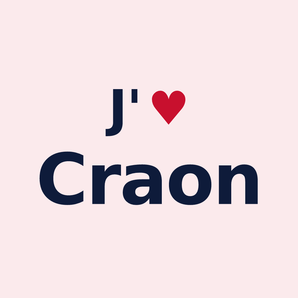 Magnet personnalisé Craon — design J'aime Craon