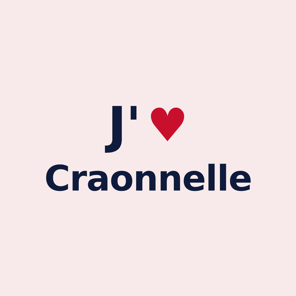 Magnet personnalisé Craonnelle — design J'aime Craonnelle