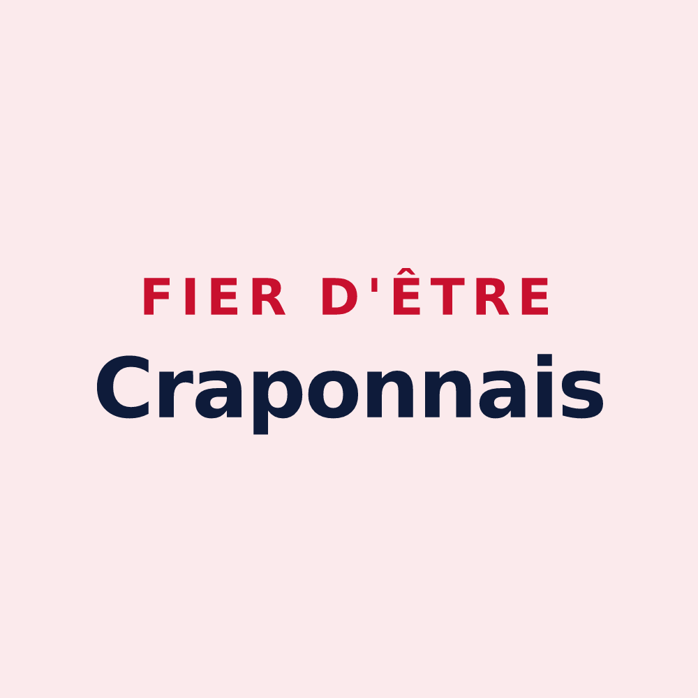 Magnet « Fier d'être Craponnais » — design pour Craponne-sur-Arzon