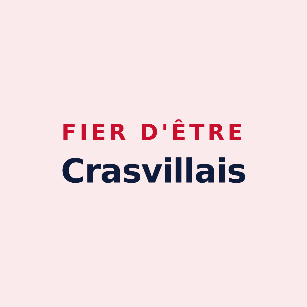 Magnet « Fier d'être Crasvillais » — design pour Crasville-la-Mallet