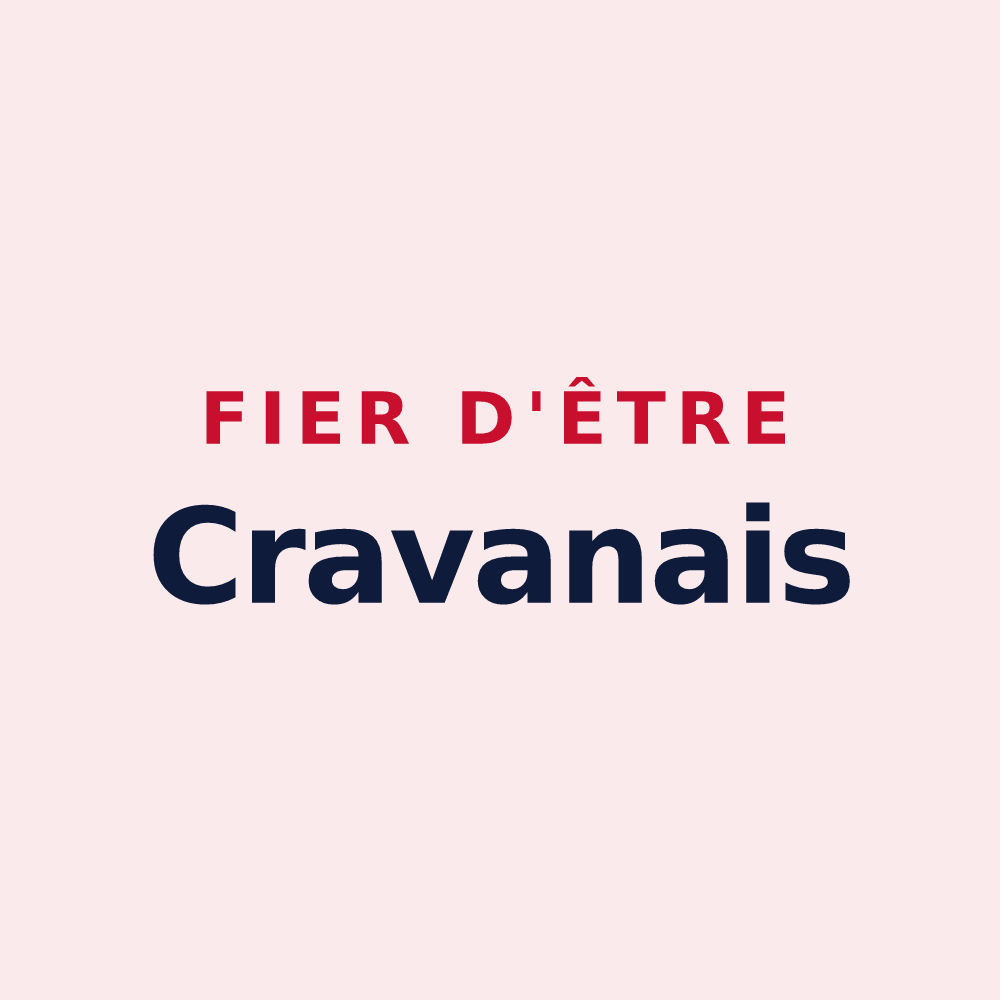 Magnet « Fier d'être Cravanais » — design pour Cravans