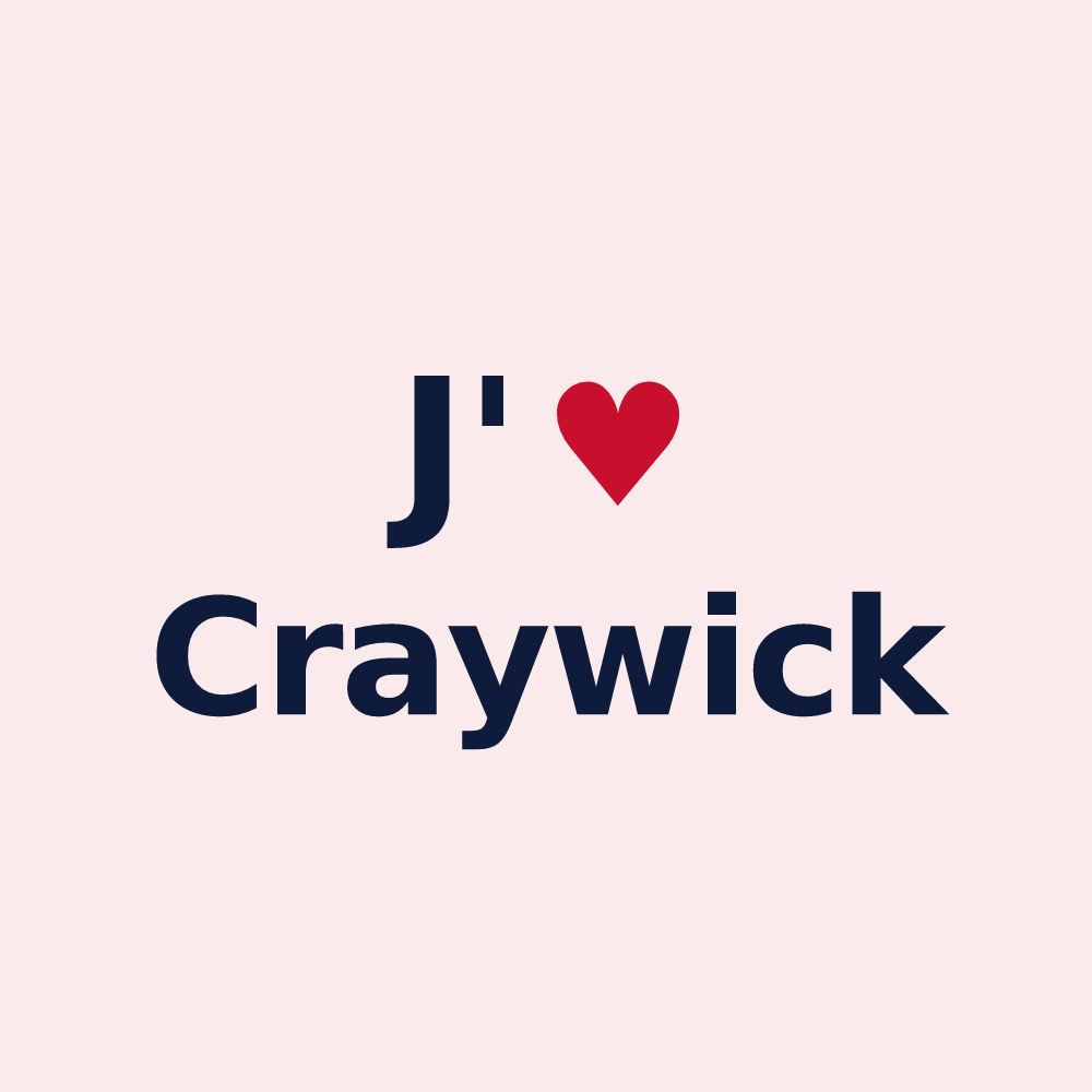 Magnet personnalisé Craywick — design J'aime Craywick