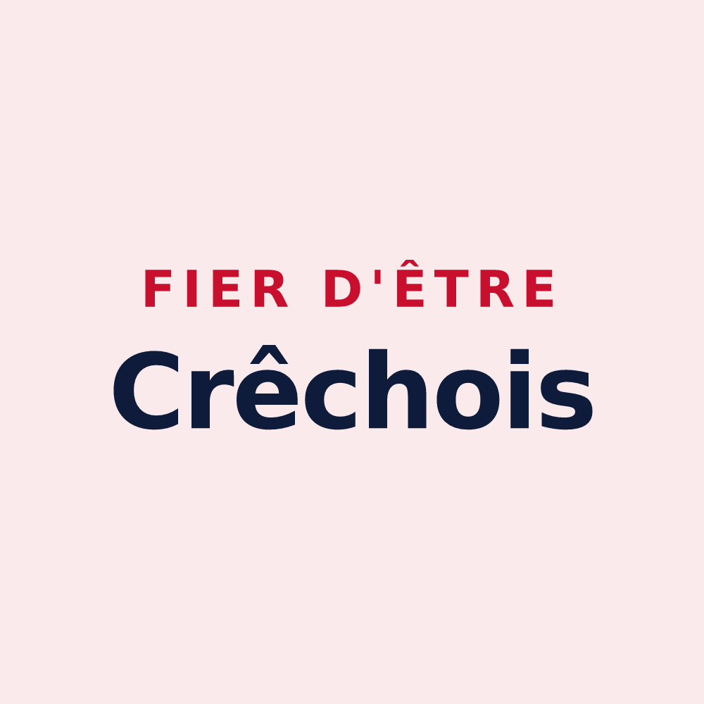 Magnet « Fier d'être Crêchois » — design pour Crêches-sur-Saône