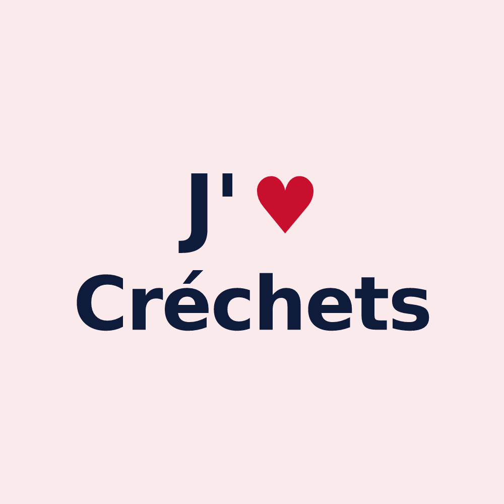 Magnet personnalisé Créchets — design J'aime Créchets
