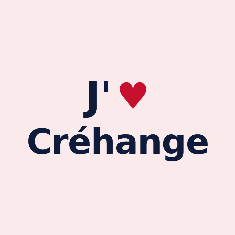 Magnet personnalisé Créhange — design J'aime Créhange