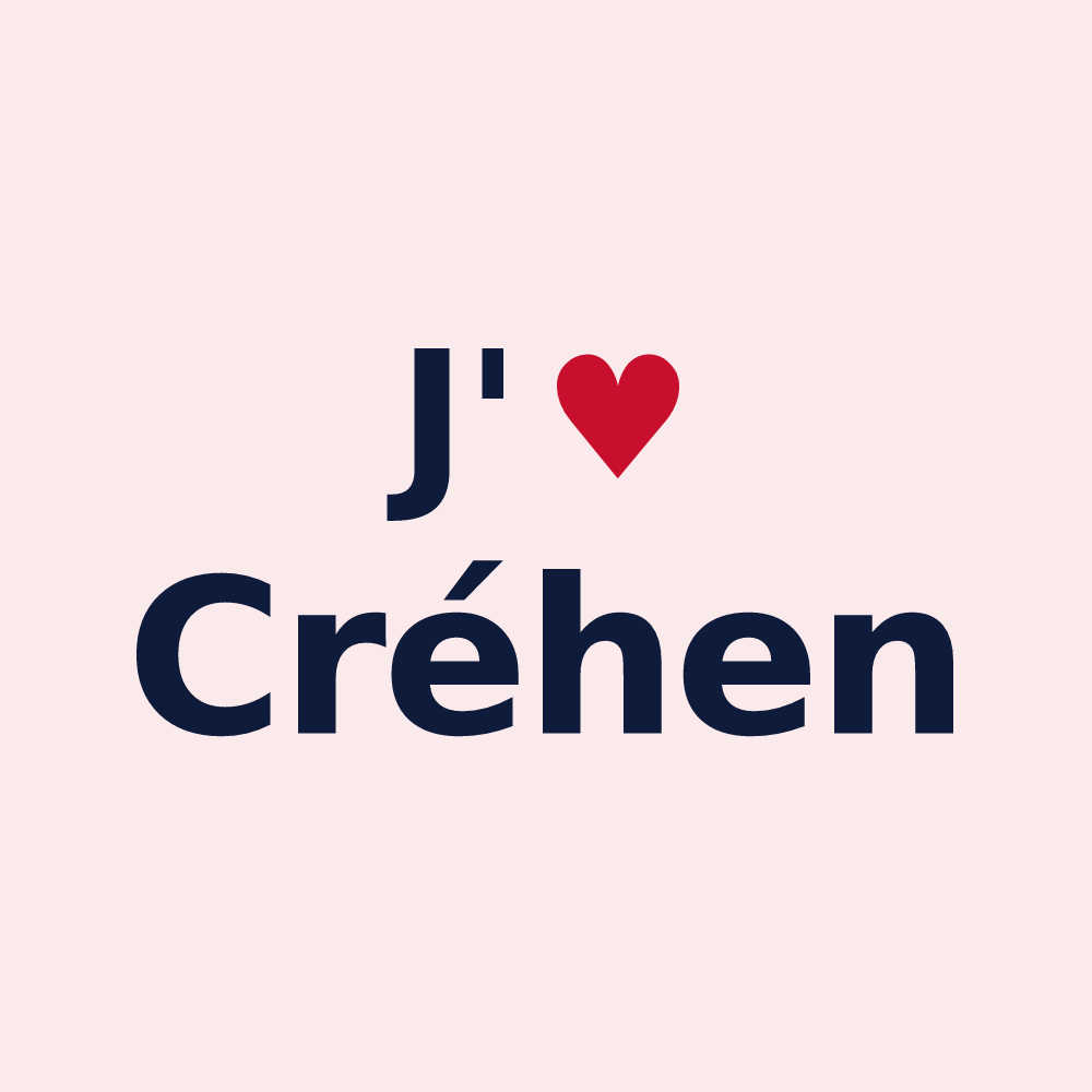 Magnet personnalisé Créhen — design J'aime Créhen