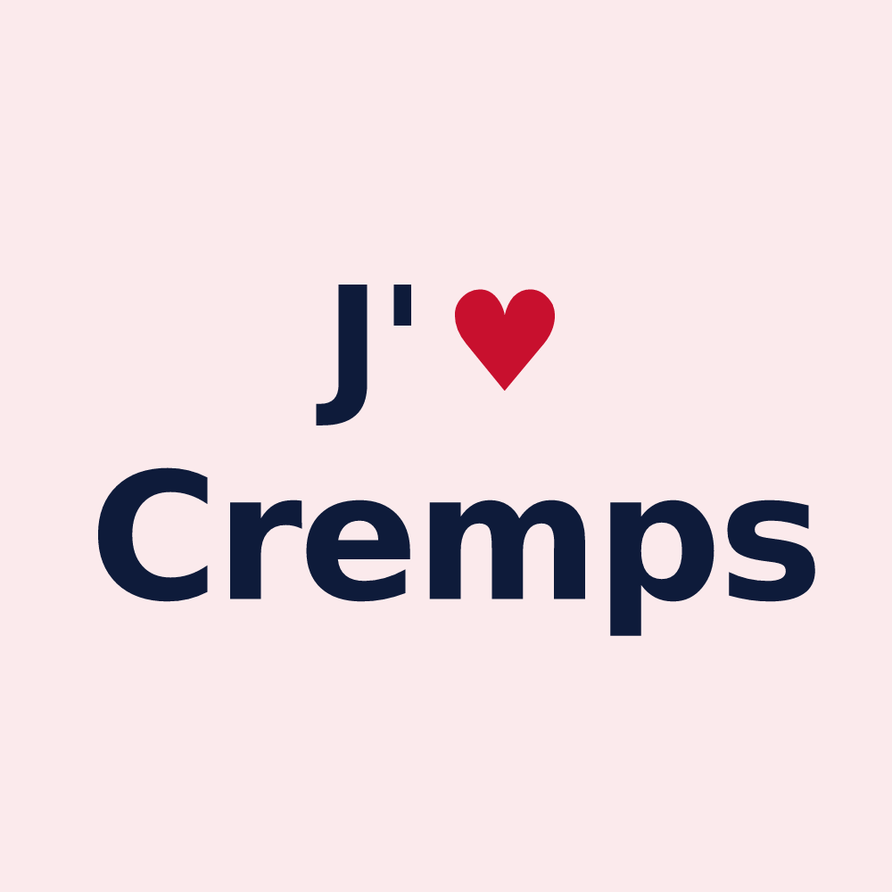 Magnet personnalisé Cremps — design J'aime Cremps