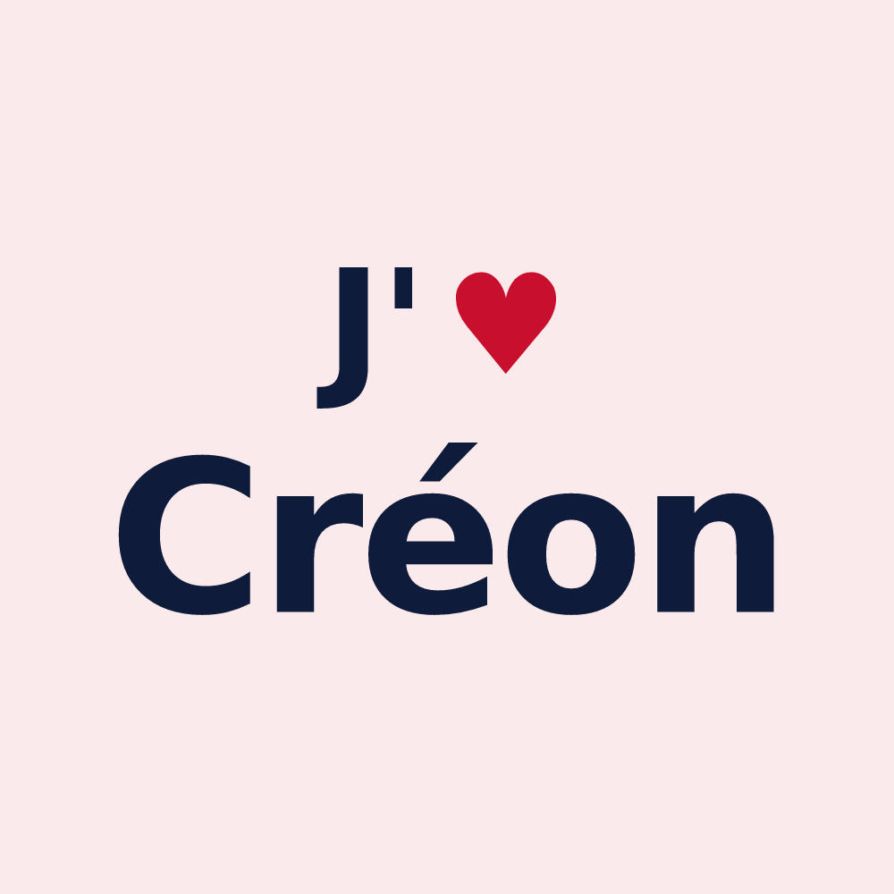 Magnet personnalisé Créon — design J'aime Créon