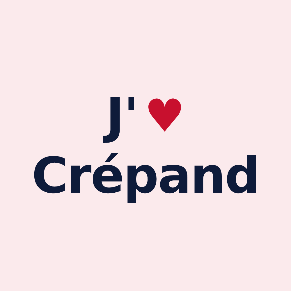 Magnet personnalisé Crépand — design J'aime Crépand