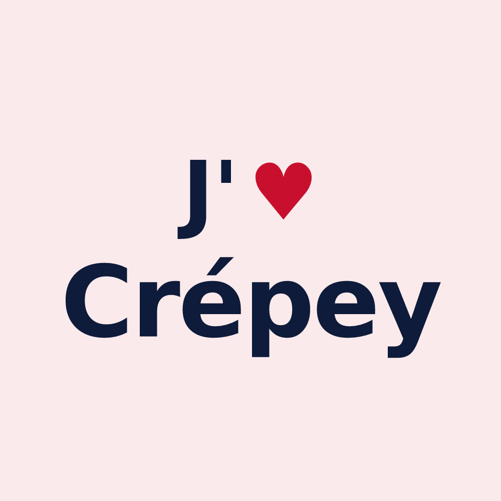 Magnet personnalisé Crépey — design J'aime Crépey