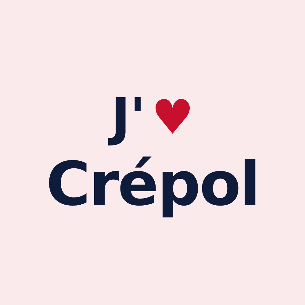 Magnet personnalisé Crépol — design J'aime Crépol
