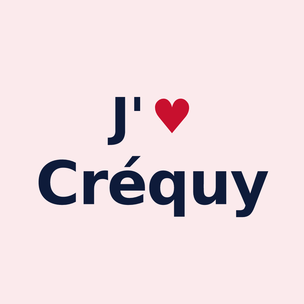 Magnet personnalisé Créquy — design J'aime Créquy