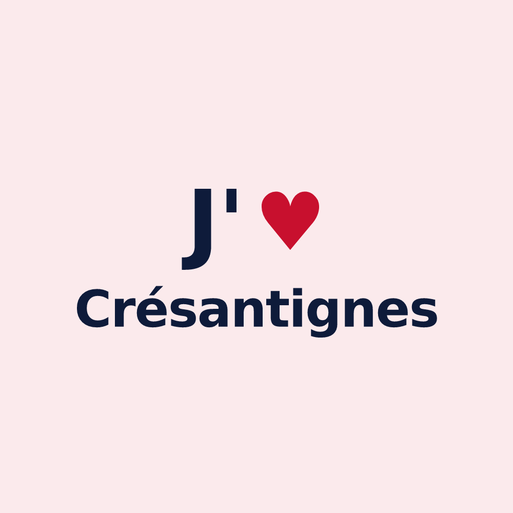 Magnet personnalisé Crésantignes — design J'aime Crésantignes