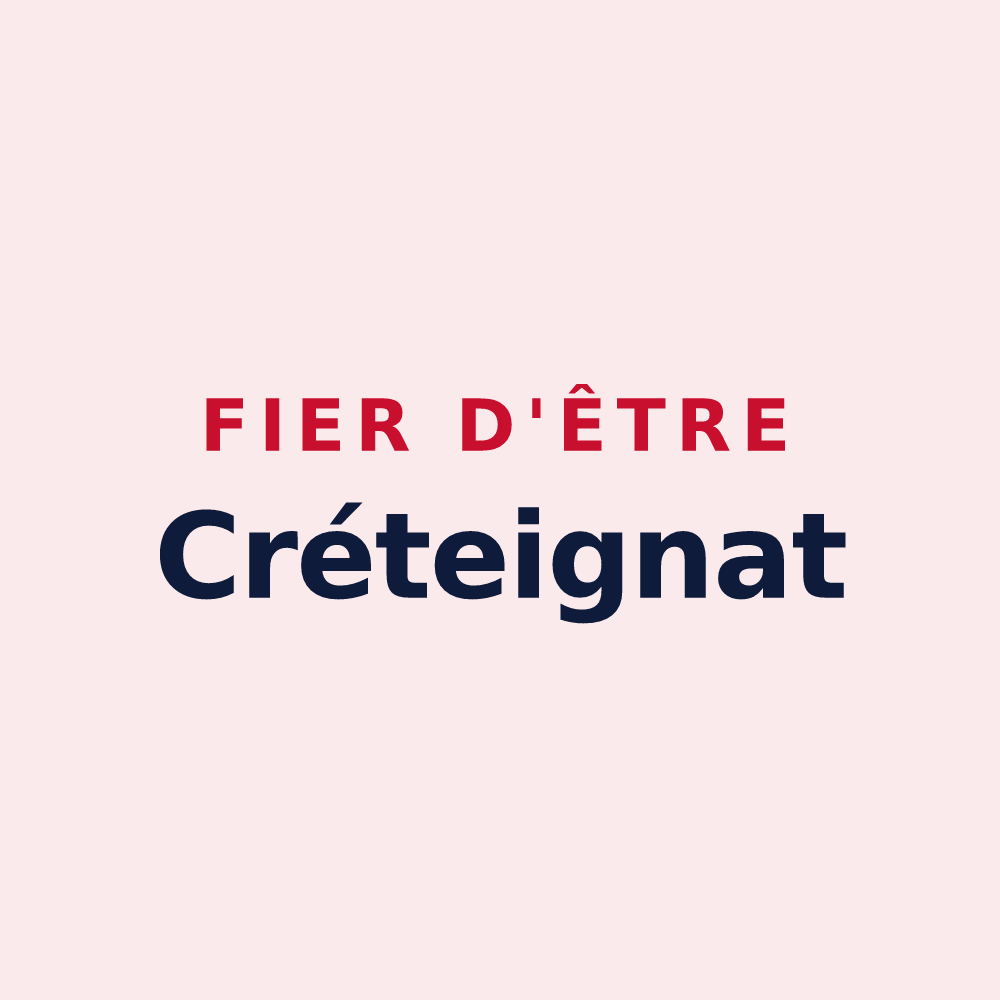 Magnet « Fier d'être Créteignat » — design pour Crésantignes